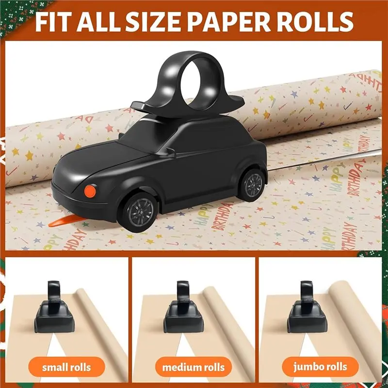 Gift Wrap Tool 2Pcs Wrapping Paper Cutter With Wheels Straight Line Paper Roll Cutter For Birthday Christmas