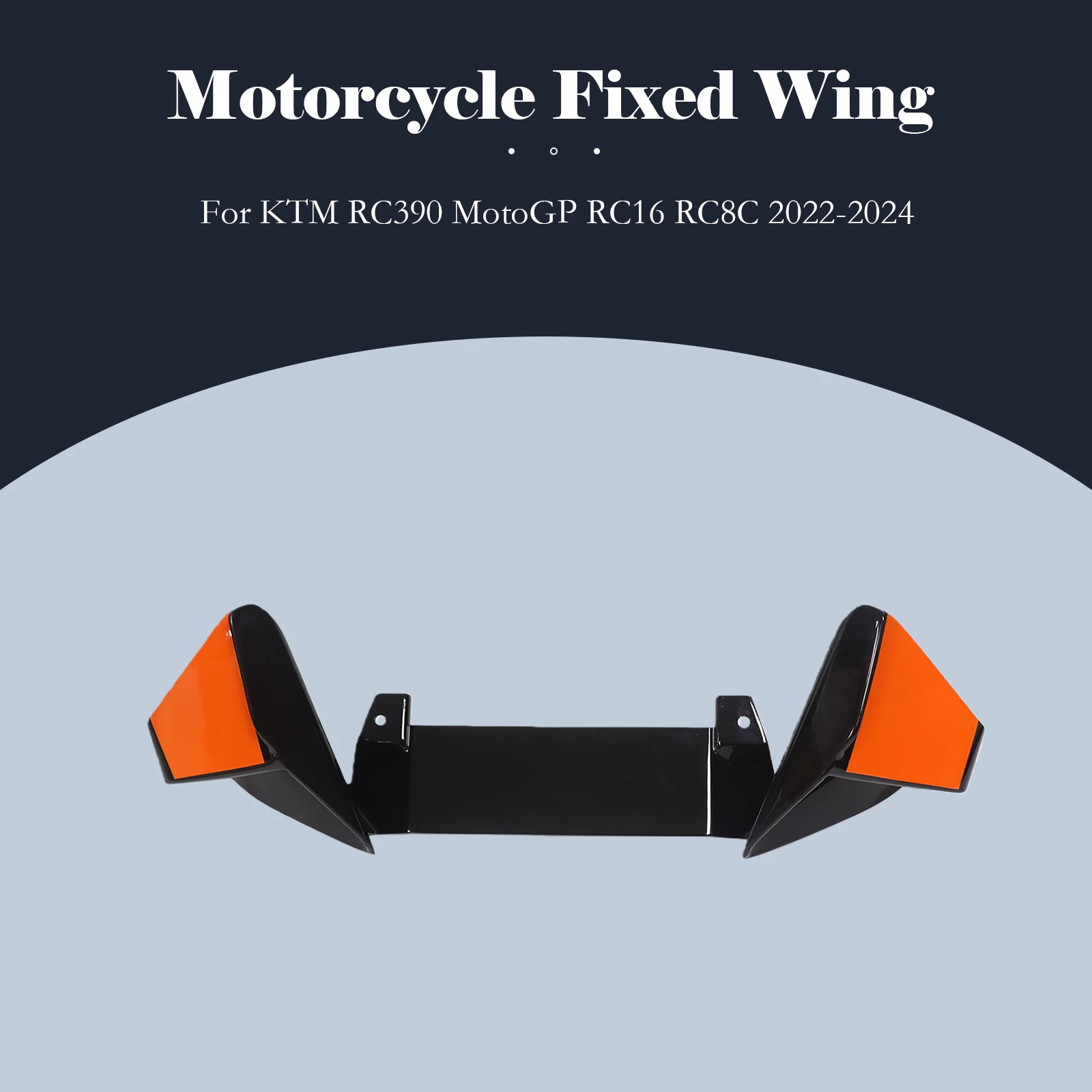 

New Fairing Fixed Wind Wing For KTM RC390 RC16 RC8C 2022-2024 Orange Motorcycle Modified Aerodynamic Winglets fins Side Spoiler