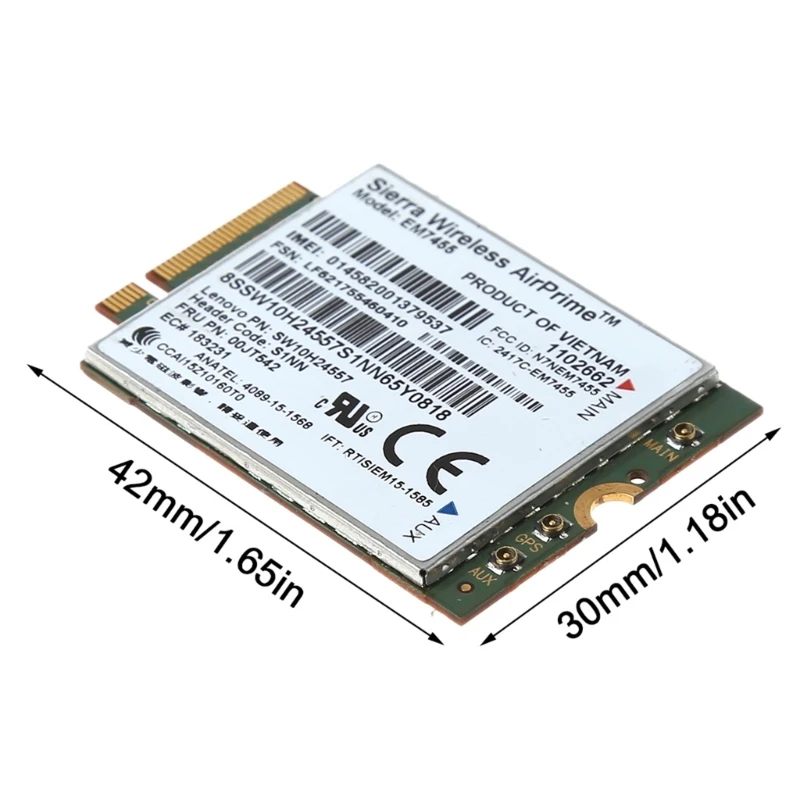 LTE WWAN for Sierra Wireless Airprime EM7455 FRU:S1NN 00JT542 00JT547 for X2