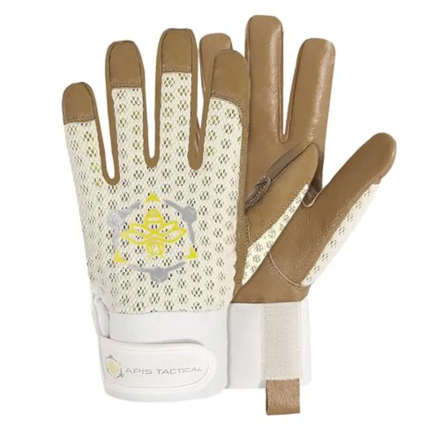 

Professional Beekeeping Gloves, Premium 5mm Goatskin w/Patented Ventilation and Dexterity - Beekeeping Supplies