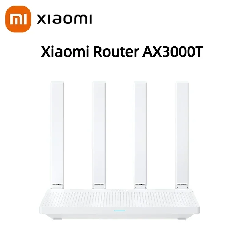 

Маршрутизатор Xiaomi AX3000T, процессор 2,4 ГГц/5 ГГц/1,3 ГГц, 2X2, 160 МГц, WAN LAN, светодиодный NFC, подключение для дома, офиса, игр, медиа и многого другого.
