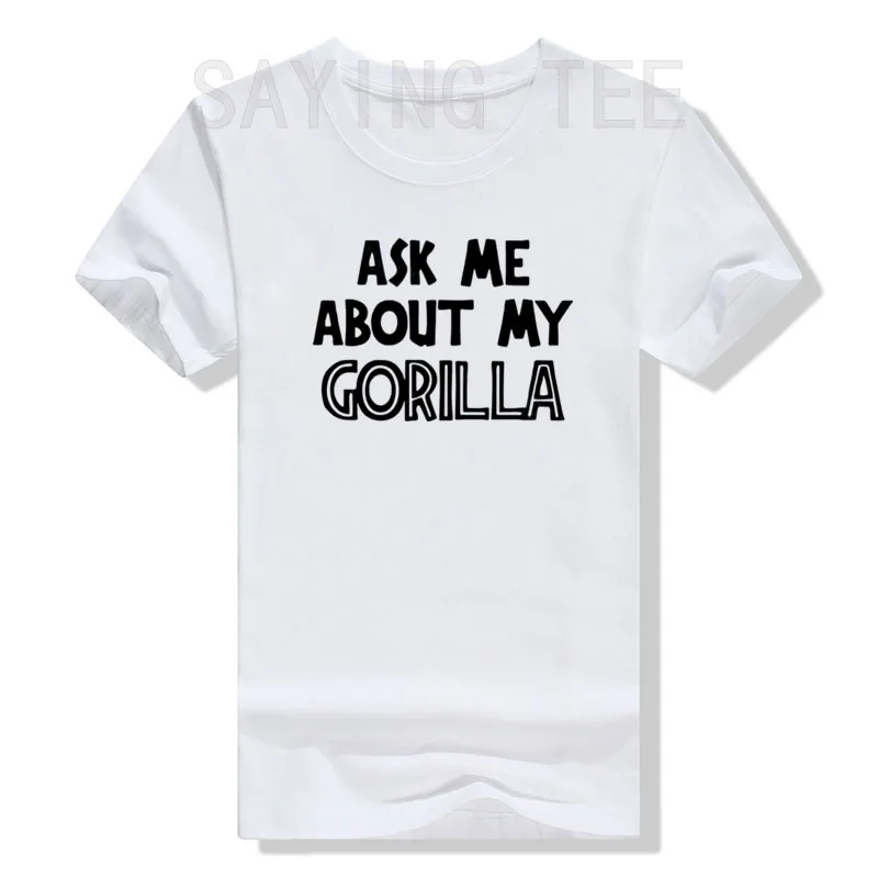 Fragen Sie mich nach meinem Gorilla-T-Shirt für Männer und Jungen, lustiges Retro-Dschungel-Affen-Loose-Top, Persönlichkeits-T-Shirt aus weicher Baumwolle, originelles Geschenk – Detail 14