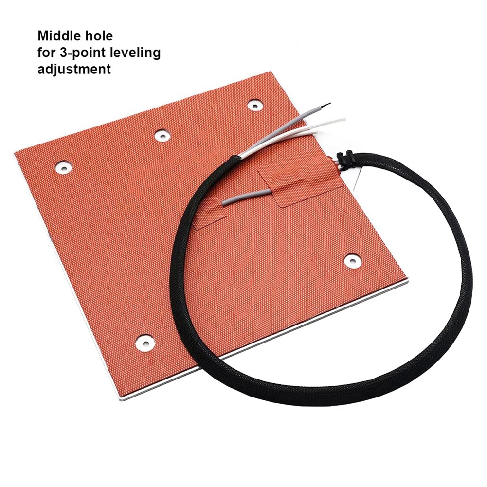 1Pc Heating Pad Silicone Heater 235mm 250W 3-Point Heated Bed For Glass Aluminum Printing PCB Board Heating Tools Accessories