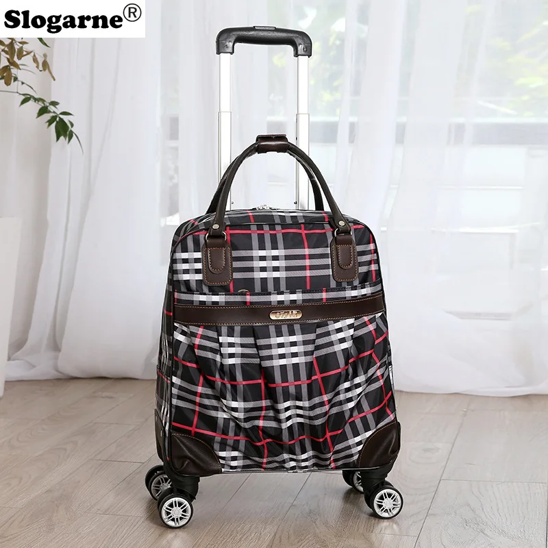 2025 新 4 輪トラバルバッグ女性防水旅行ダッフル男性オックスフォードローリング荷物女の子トロリー荷物ファッションスーツケース