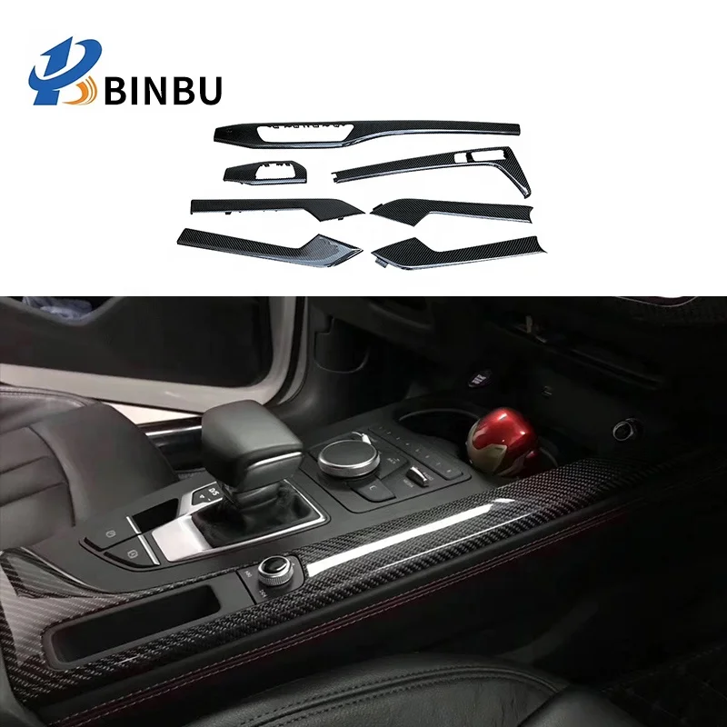 FOR  A4 B9 A5 carbon fiber interior trim Refitting the interior 2017-2019