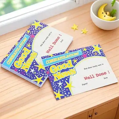 

Colorful Kids Awards A6 Size HD Printing Certificate of Achievement for Graduation School Supplies Cartoon Design Thick for kids