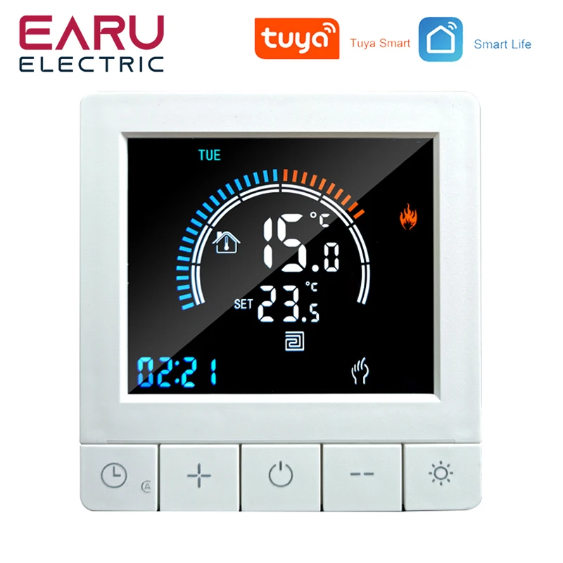 

TUYA WiFi Smart Thermostat Temperature Controller For Electric Floor Heating Water Gas Boiler Digital LCD Display Wall Mounted