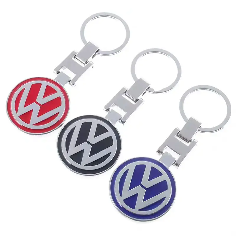 1Pcs Car Emblem Keychain styling Key Ring Accessories For VW GTI Polo Golf Passat Scirocco Tiguan Jetta T-ROC Touareg Touran CC