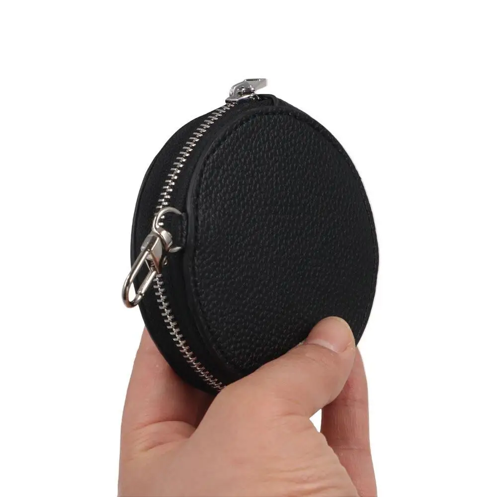 Star PU Leather Coin Purse Zipper PU Leather Round Wallet Korean Style Makeup Lipstick Bag Small Storage Bag Bag Pendant Decor