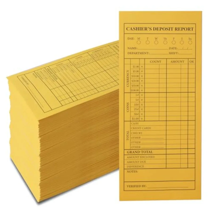 

1000 Pcs Money Envelopes for Cash with Gummed Flaps Cash Envelopes for Small Businesses, Cashier Register for Retailers and Res