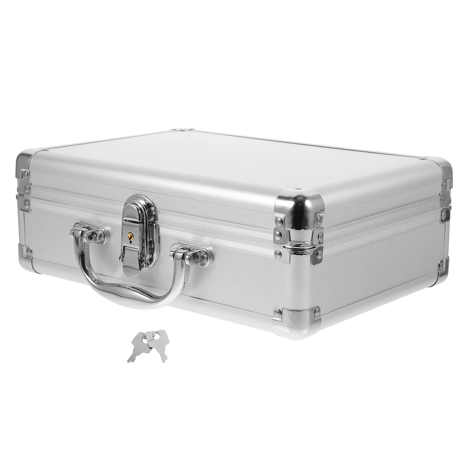 

Prop Suitcase Suitcases Metal Egg Cotton Bags Tote Silver Aluminum Alloy Small Briefcase Man