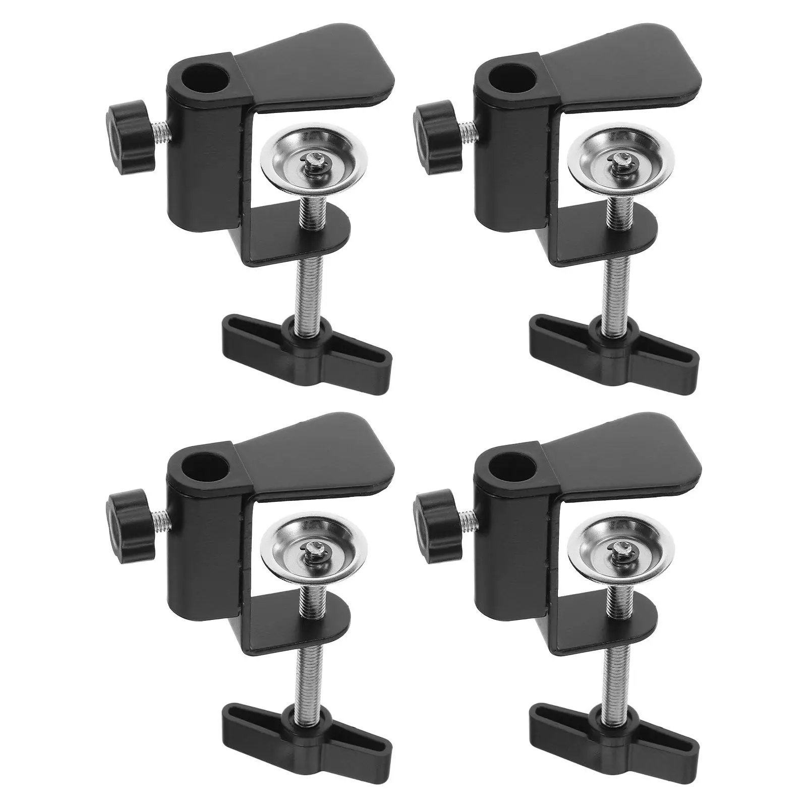 4Pcs Heavy Duty Industrial C-Clamp Mount Desk Edge Holder Adjustable Rotating Arm Universal Desktop Clamp for Monitor Microphone