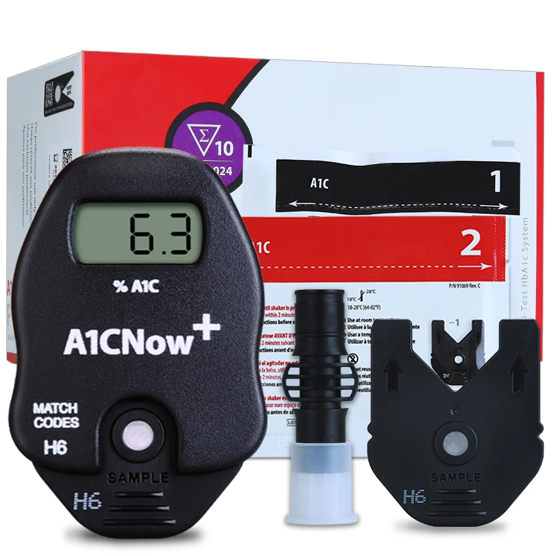 Kit de Teste Diabético Profissional para Uso Doméstico PTS Diagnostics HbA1c Now+ System, Monitor de Glicose no Sangue, Últimas Opções de Produtos