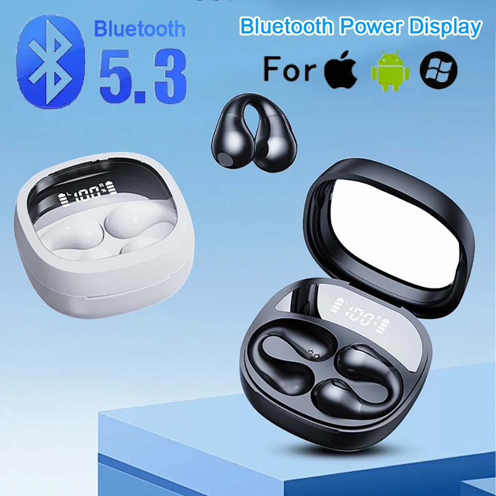 

Original Transparent Wireless Bluetooth Noise Canceling Stereo Headphone with Digital Display Charging Case Waterproof Gaming