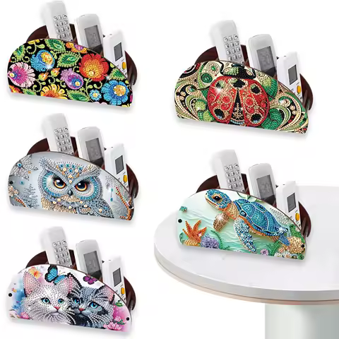 Diamond Art Painting Organizer Box Kits,Cute animals DIY Special Shape Diamond Handmade Organizer Box for Home Table Decor Gift