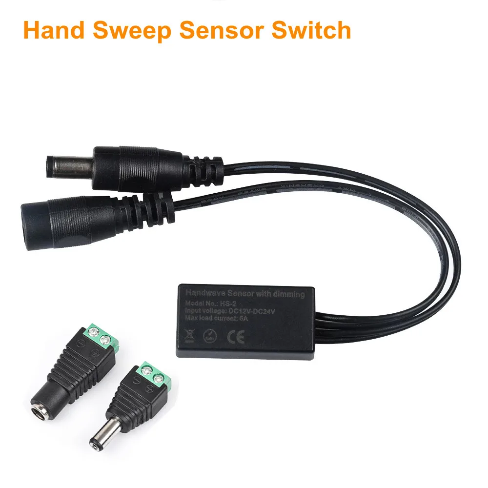 Hand Sweep Motion Sensor Switch Detector DC 12V 24V 6A IR Smart Handwave Dimmer For LED Strip Light Kitchen Cabinet Closet Decor