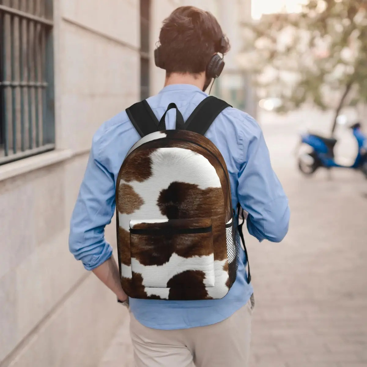 Rustic Ranch Cow Print Student Backpack School Bag Hiking Travel Daypack for Boys Girls Bookbag Shoulder Bags