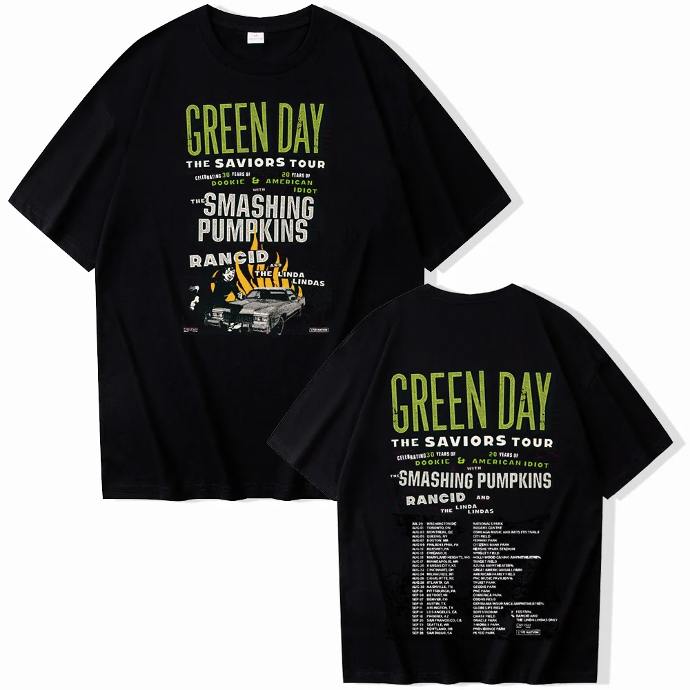 Green Day Saviors T-Shirts O-Neck Short Sleeve Shirts Fans Gift