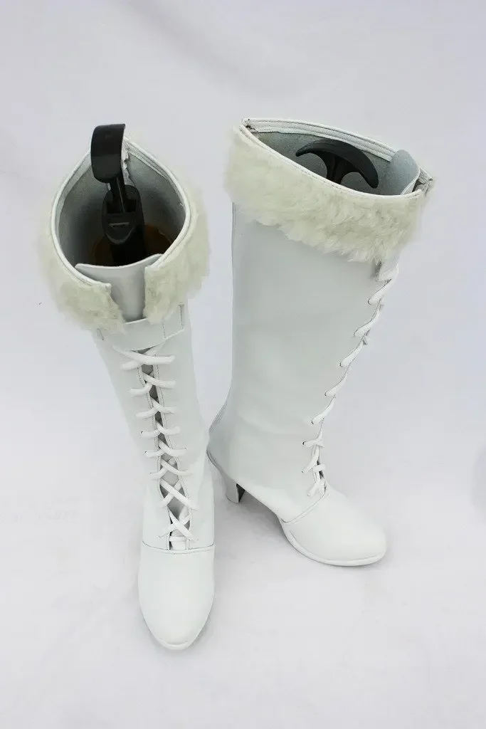 Bottes blanches de Cosplay Nico Robin sur mesure pour femmes, chaussures de Costume d'anime de haute qualité