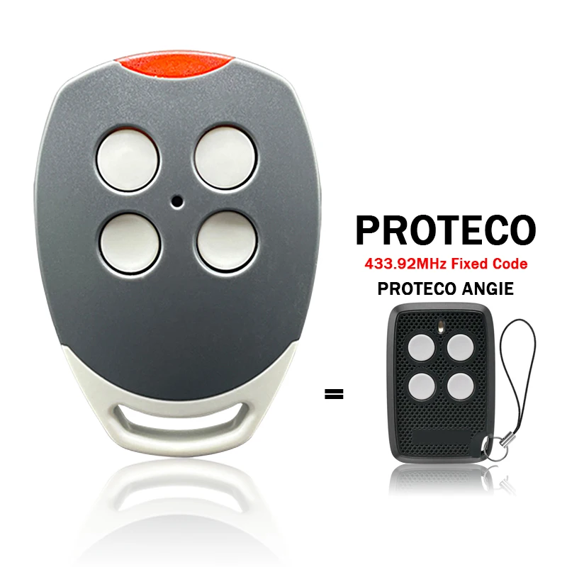 For PROTECO ANGIE Garage Door Remote Control 433.92MHz Fixed Code PROTECO ANGIE Gate Opener Hand Transmitter