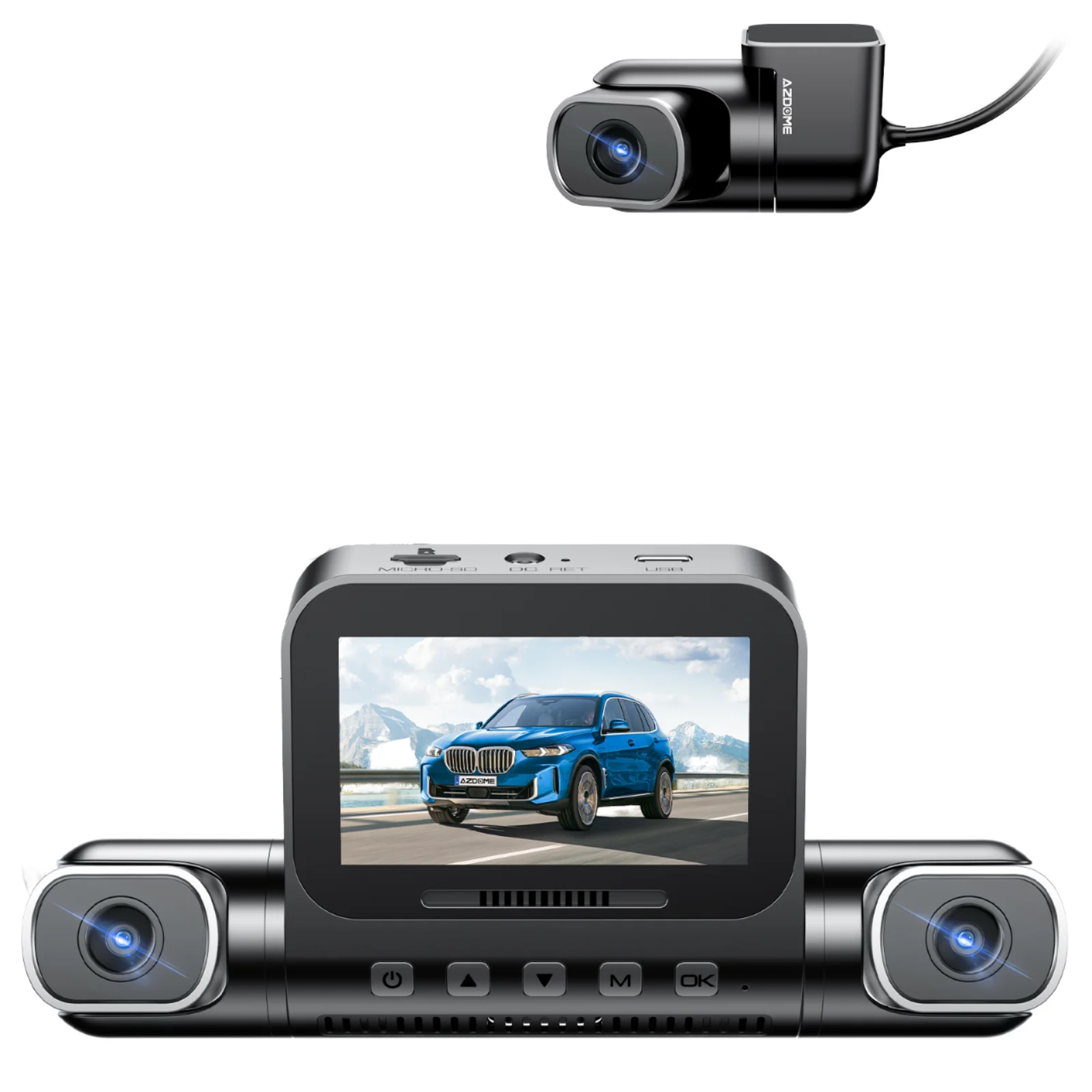 AZDOME Dash Cam M660 2K+3*1080P 4CH Car DVR GPS 5G Wifi Built-in 128GB EMMC Voice Control 24H Parking Monitor Super Night Vision