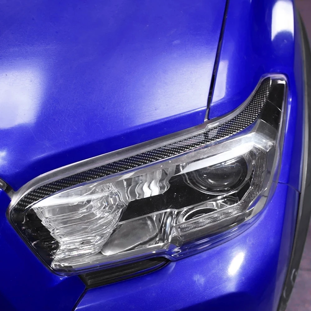 1 Pair Carbon Fiber Black Car Headlight Eyelid Cover Trim ABS Headlight Cover Fit For Toyota Tacoma 2015-2022