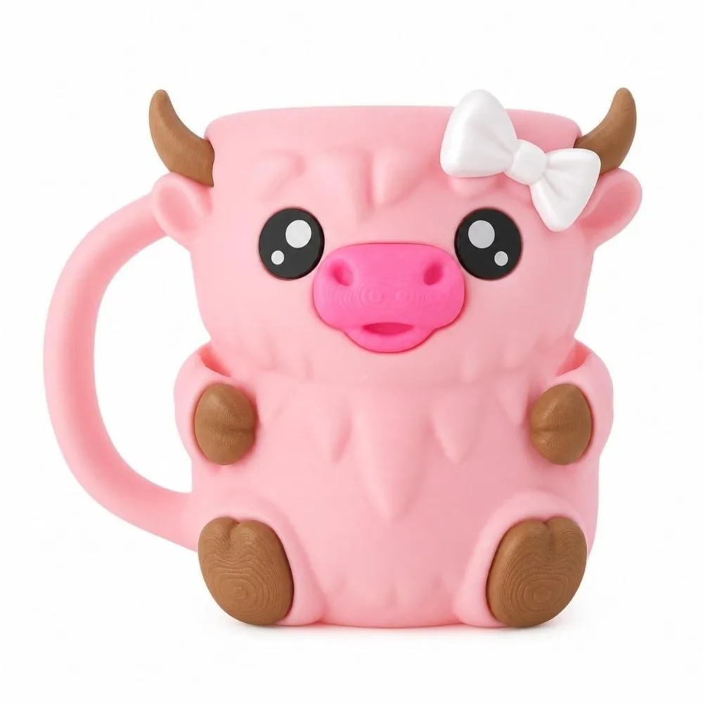 Practical PP Dessert Pint Holder with Handle Cartoon Design Beer Can Holder with Spoon Slot Ice Cream Pint Sleeve For Friends