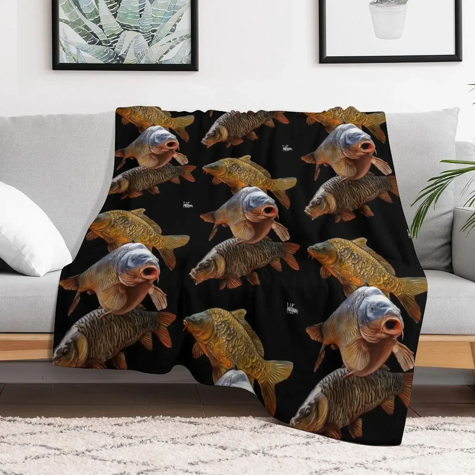 Carp gang 1 Throw Blanket Hairy Thermals For Travel Blankets