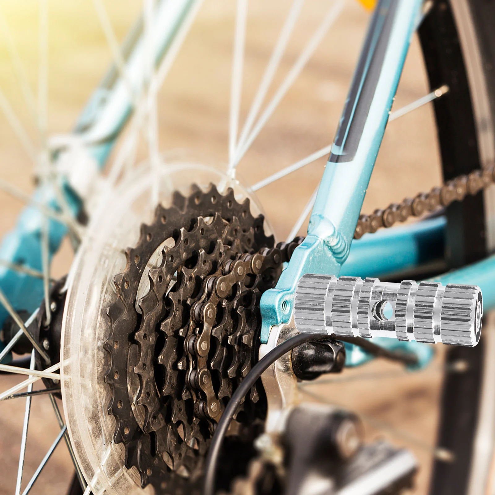 

Footpeg Sturdy Alloy Peg Stunt Pedal For Mountain Bike Repairing Long Lasting Cylinder Pedal Adult Use Silver