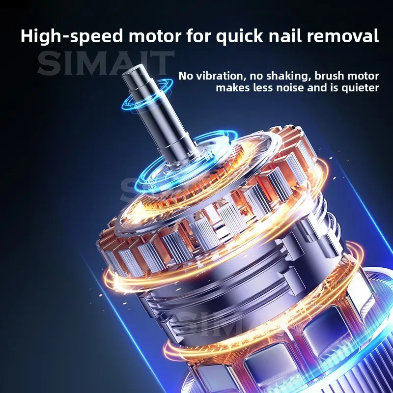 Portable Electric Nail Drill 35000RPM Rechargeable Manicure Pedicure File with Long Battery Life