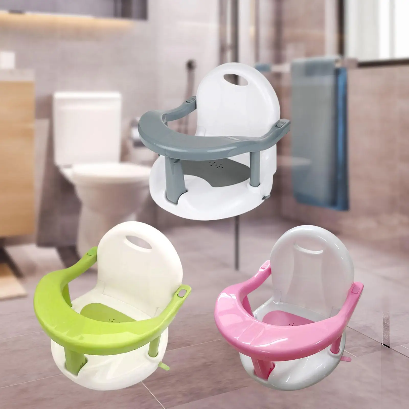Asiento de bañera para bebé, orificio de drenaje, succión de secado rápido, sentado para bebé, baño para recién nacidos, silla de baño para bebés, regalo para niños recién nacidos