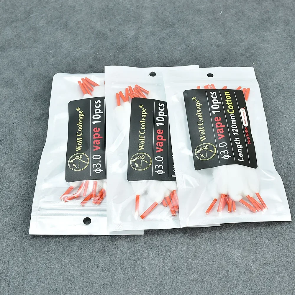 Wolfcoolvape NI80 Pre-Built Heating Wire Vape Coil Fused Clapton 1.2Ω 0.26Ω MTL Coils with Cotton for RDA RTA RBA
