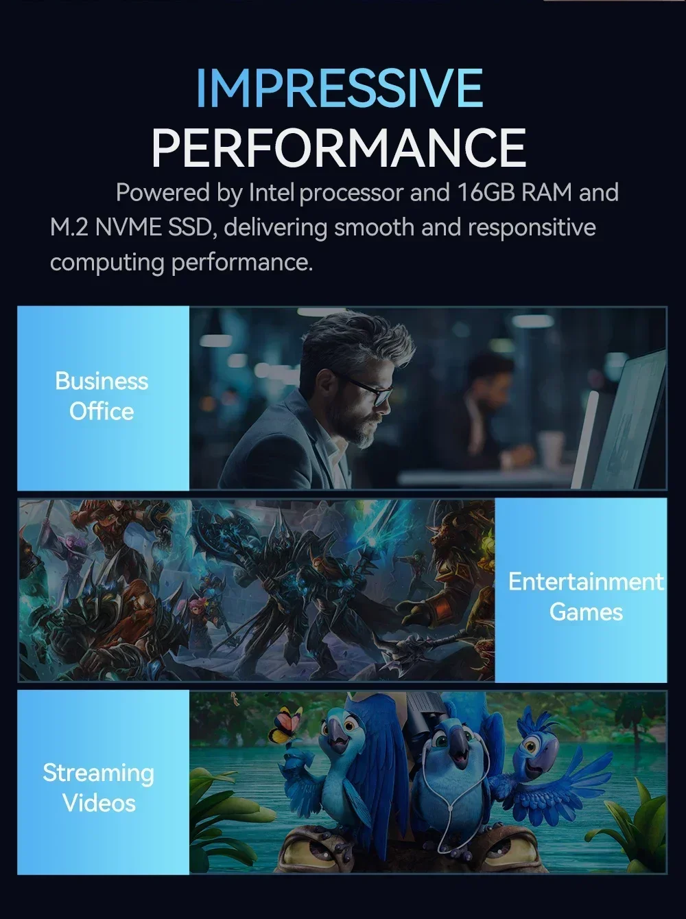 2025 New Windows 11 Intel N5095A/I9-8950HK Office/home Use Desktop Computer BT5.2 Mini PC 16GB 2TB SSD Portable Gaming Mini PC
