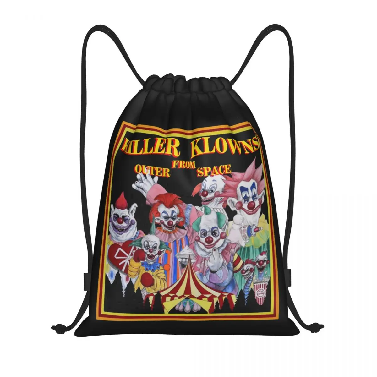 

Клоуны-убийцы из космоса, забавная сумка из фильма ужасов на шнурке для женщин и мужчин, портативный спортивный рюкзак для спортзала, тренировочные рюкзаки