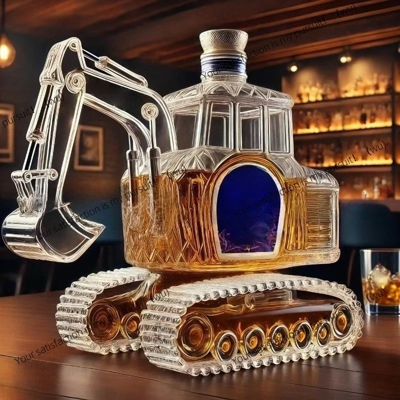

ZOCI-glass wine bottle creative wine bottle excavator sparkling wine bottle