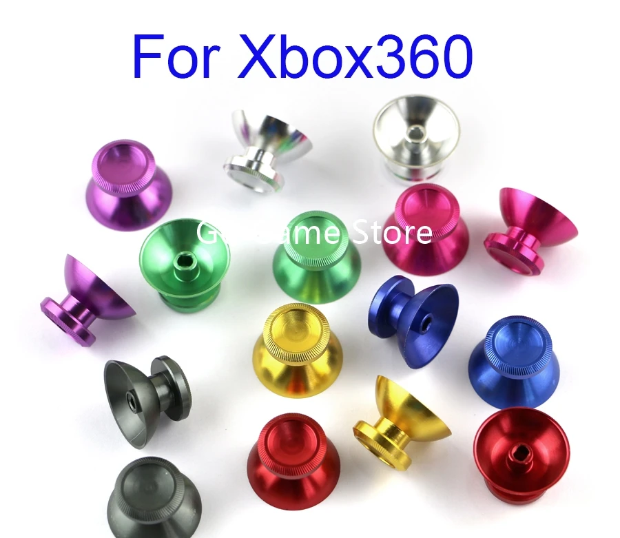 

50sets= 100pcs For Microsoft Xbox 360 Gamepad Controller Aluminum Metal Analog Joystick thumb Stick grip Cap