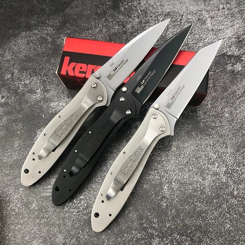 Higher Quality KS 1660 Series Onion Leek Flipper Folding Pocket Knife Aluminum Alloy Handle Outdoor Tactical Survival EDC Tools