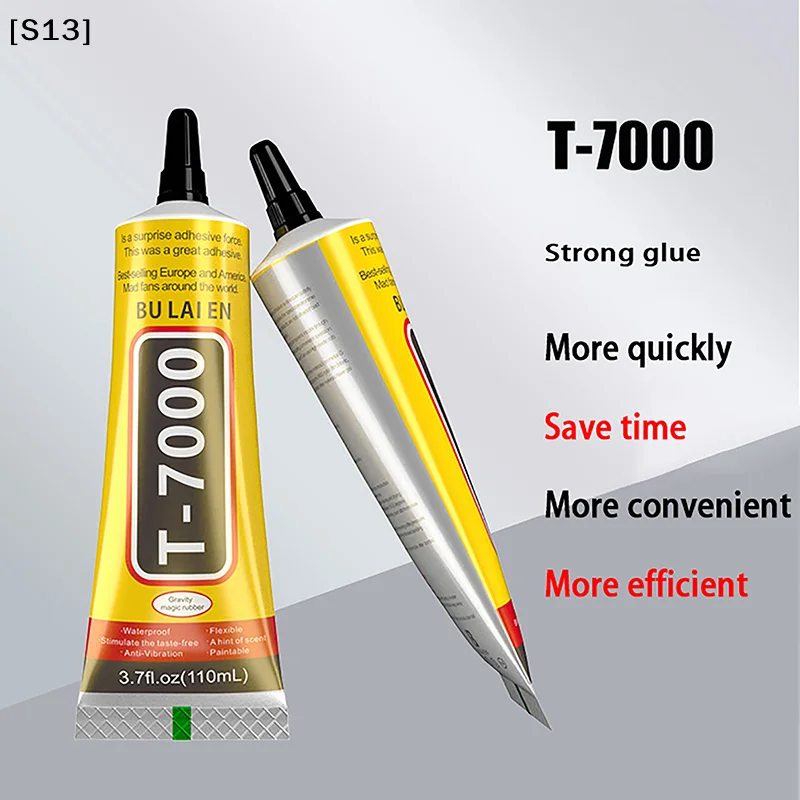 Pegamento T7000 de 15/50/110 ml, Adhesivo Negro para Reparación de Pantallas, Pegamento Líquido para Reparación de Tablets, PC, Pantallas y Marcos de Vidrio [Q]Q@