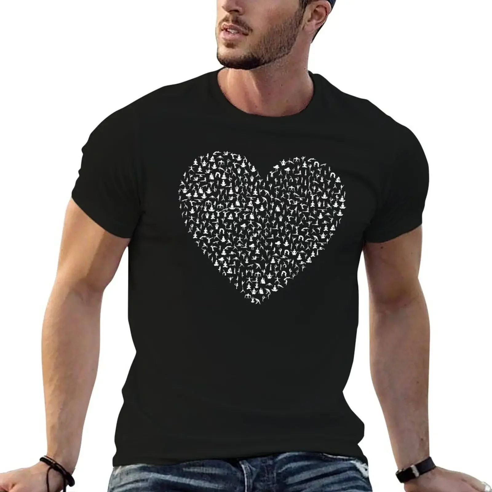 Yoga Heart People Health Zen T-Shirt oversized t shirt basketball graphic tees customs tees men clothes