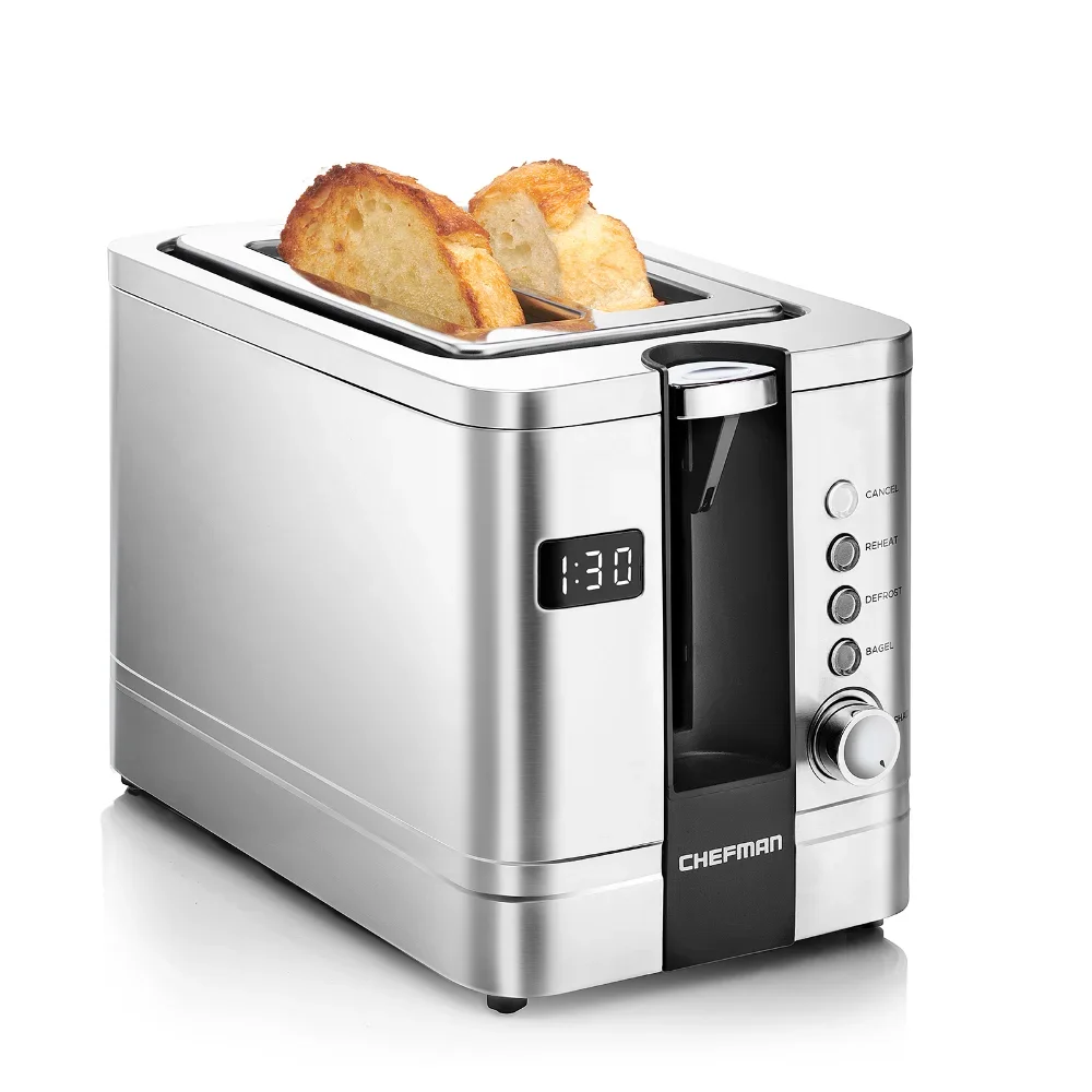 

Chefman 2-Slice Digital Pop-up Toaster, 7 Shade Settings, Stainless Steel