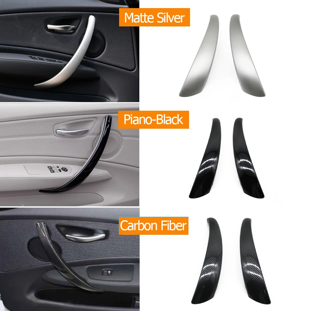 Interior Car Left Right Inner Door Pull Handle Cover Replacement For BMW 1 Series E81 E82 E87 E88 2006-2012 120i 125i 130i