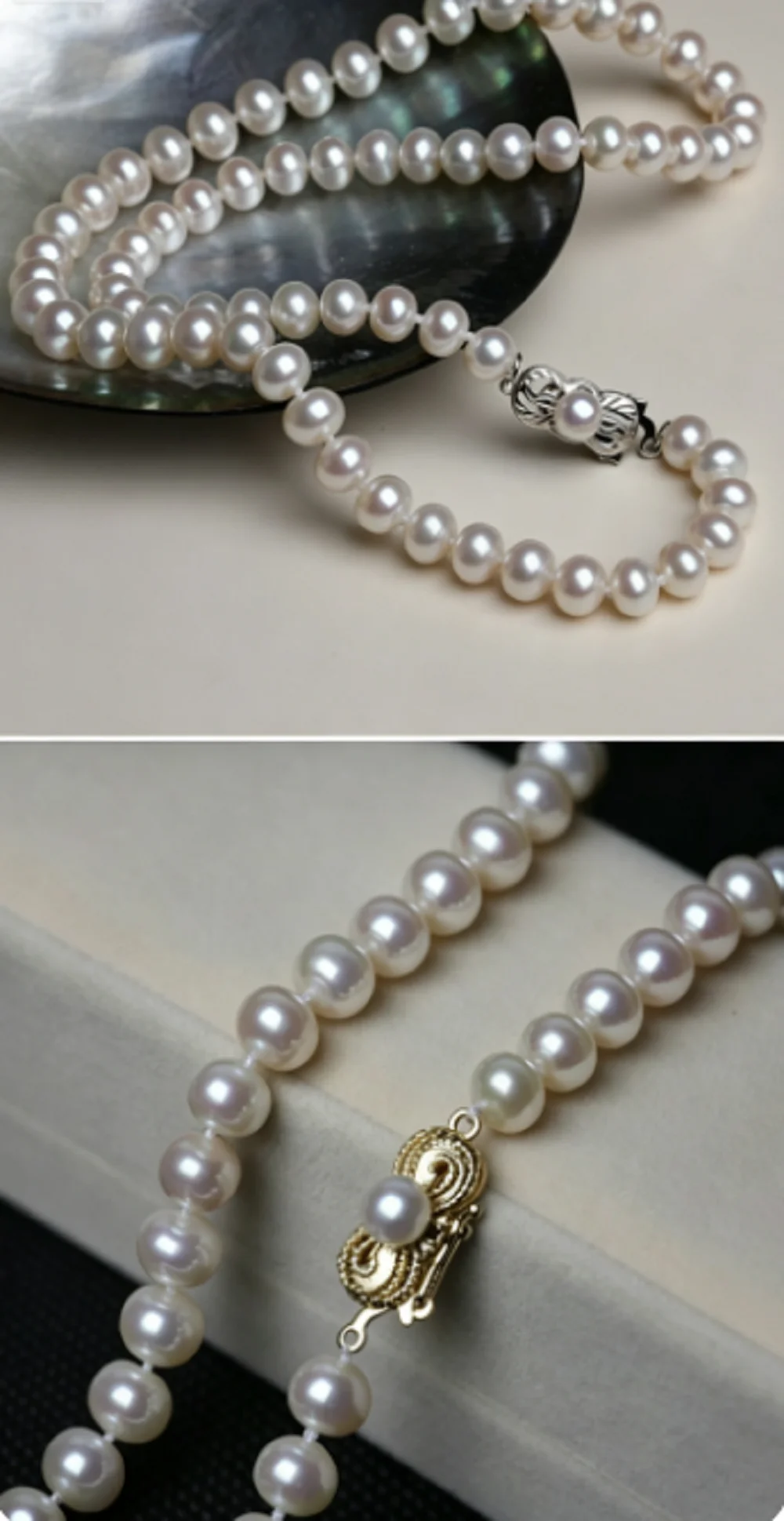 Japan-Gorgeous Jewelry AAAA8-9mm Natural Pearl Necklace 16in/18in - Supports Customized Sizes