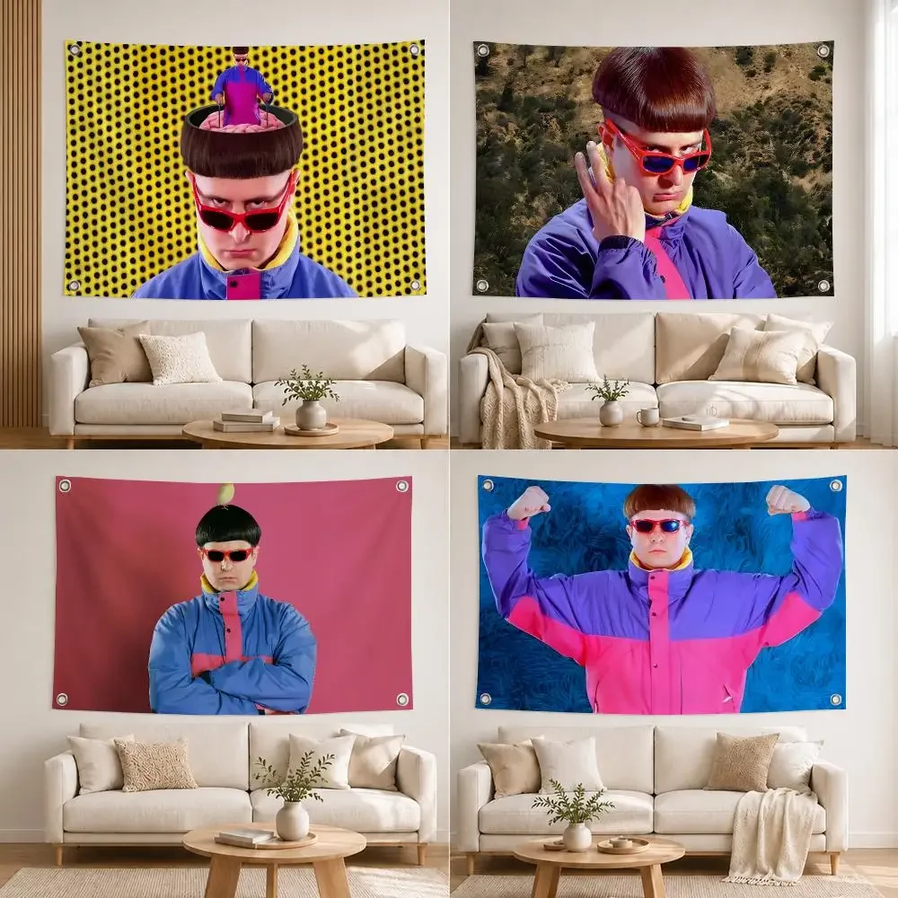 Singer Oliver Tree Flags Home Yard Garden Wall Hanging Flag Indoor Outdoor Banner Decor for Patio Backdrop Art