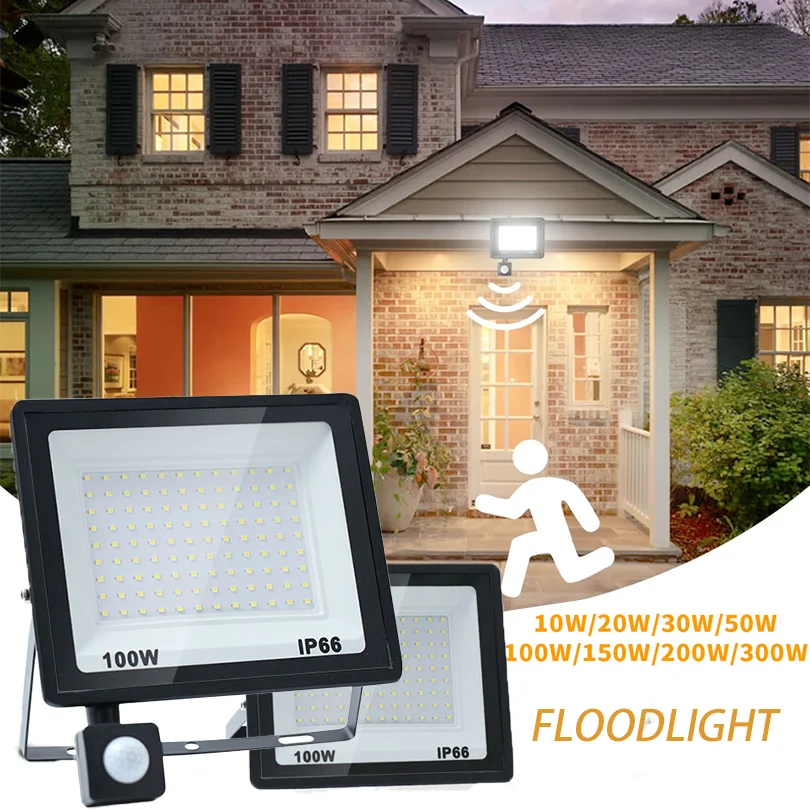 Reflektor LED 10W 20W 30W 50W 100W 150W 200W 300W AC220V OutdoorSpotlight Street Light Led Zewnętrzna lampa ścienna do ogrodu