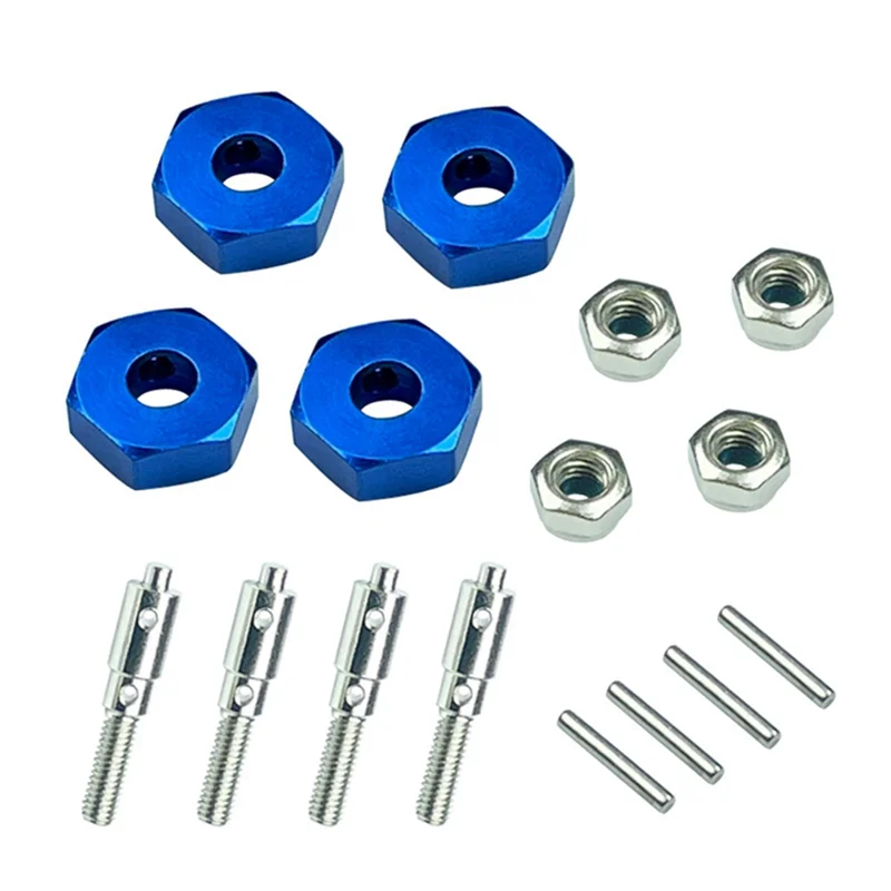 Adaptador hexagonal de cubo de rueda, combinador de Metal de 5Mm a 12Mm para LDRC LD-P06 LD P06 Unimog 1/12, piezas de actualización de coche de camión RC