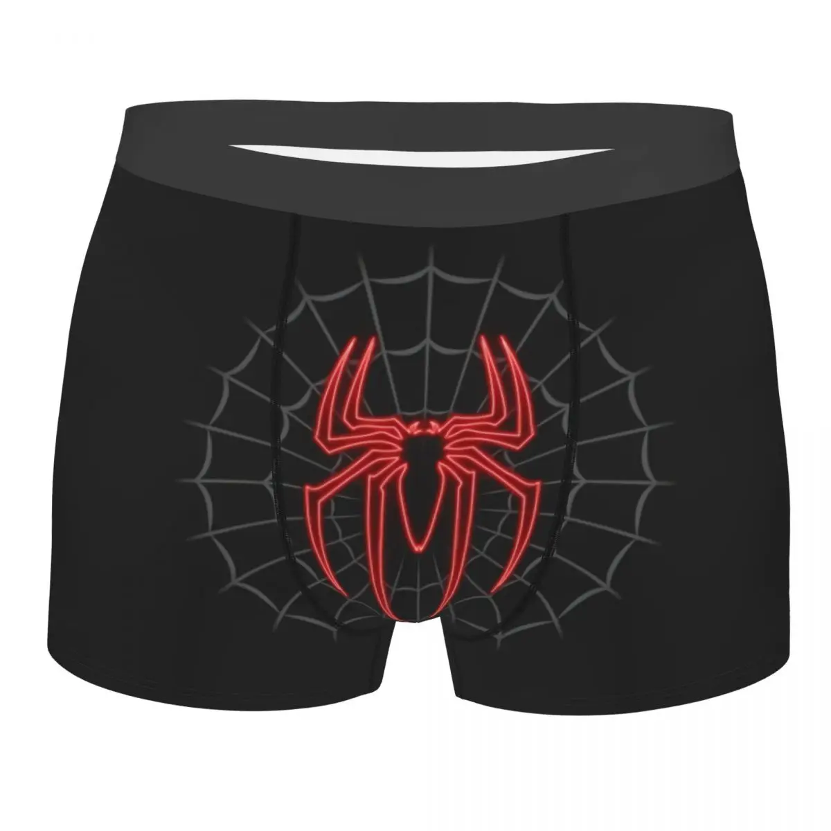 Custom Classic Red Spider On Web Pattern Boxer Shorts For Homme 3D Printed Underwear Panties Briefs Stretch Underpants