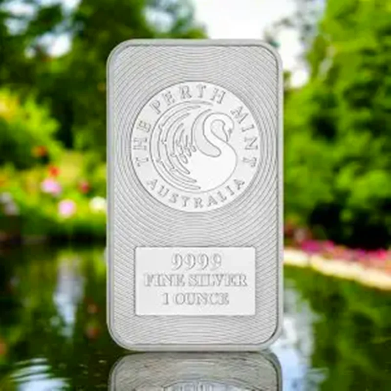 Lingotes de prata australianos de 1 onça PerthMint Barra de prata canguru de 1 onça em cápsula