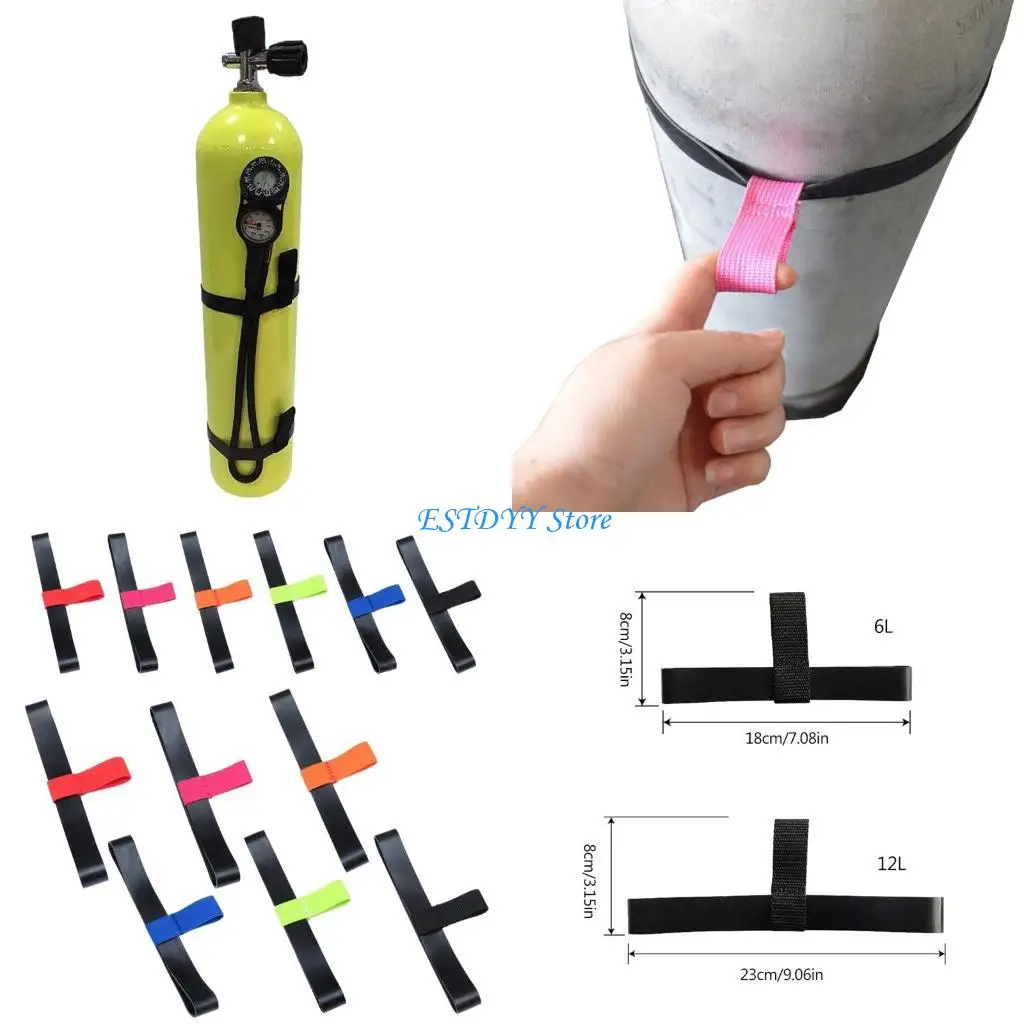 

G6DE Rubber Tanks Hose Retainer Band Elastic Cylinder Hose Retainer Band Strap