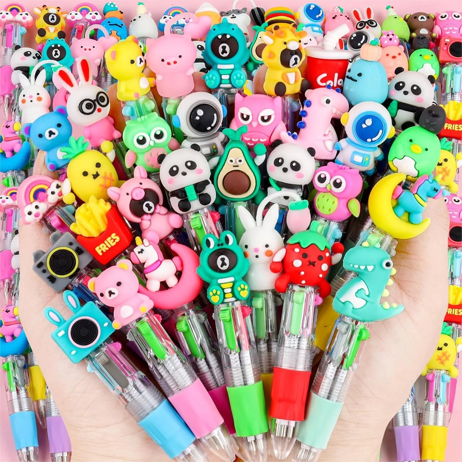 

60 Pack Mini Multicolor Pens with 4 Colors, Bulk Classroom Gifts for Kids Birthday Party Favors