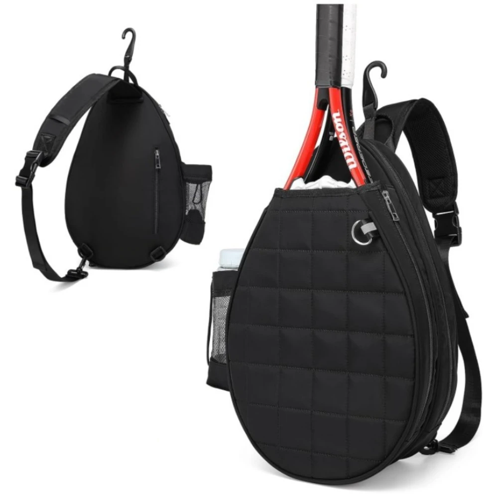 

Crossbody Tennis Racket Bag Large Capacity Adjustable Tennis Crossbody Bag One Shoulder Comfortable Straps Sports Fitness Bag